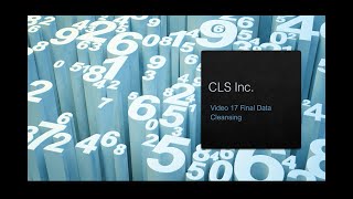 Video 17: Final data cleansing