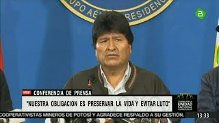 Evo Morales convoca a diálogo a partidos de Bolivia en medio de protestas y motines | AFP