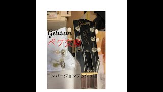 GIBSON ペグ 交換　 コンバージョンブッシュを使用したお手軽peペグ変更