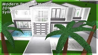 Modern Tropical Getaway Hillside House Bloxburg