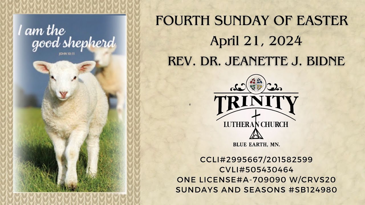 Trinity Lutheran Church Blue Earth Mn Fourth Sunday Of Easter Live