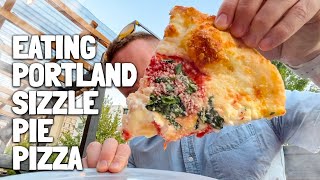 I ate Sizzle Pie Pizza in Portland (after 22 glasses of wine). 🍕🍷