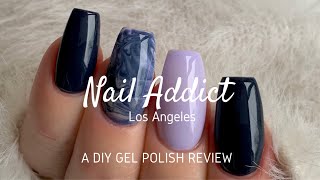 Winter Swirl Mani | NAIL ADDICT GEL POLISH Honest Review | DIY Gel Nails