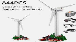 844PCS Creative Series Vestas Wind Turbine Building Blocks Electric Windmill Generator Mod