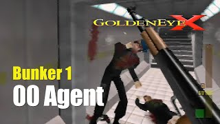 GoldenEye X – Bunker, 00 Agent (Nintendo 64 gameplay)