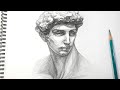 Giuliano de' Medici - pencil drawing sounds ASMR