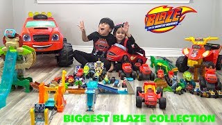 Troy and Izaak Pretend Play with Blaze Toys