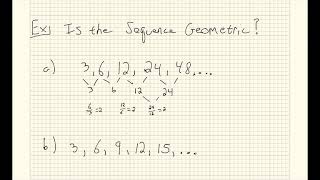 Algebra II Lesson 9-3 Geometric Sequences