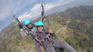 पोखराको आकाशमा उड्दा                                          Frist experience of Paragliding