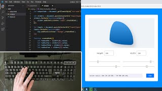 ASMR Programming - Coding a Blob Maker app with Javascript - No Talking