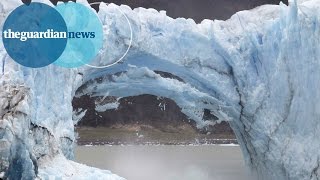 Perito Moreno glacier section collapses