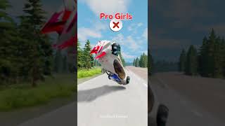 Pro Girls 👱‍♀️ vs Noob Boys 👱‍♂️ #shorts #beamng