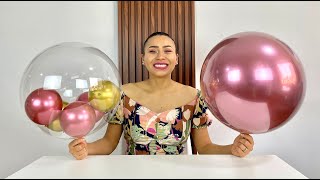 Como meter globos dentro de globo burbuja - 🎈 DIY Deco Bubble Balloon 🎈