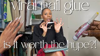 VIRAL SALLY BEAUTY NAIL GLUE… IS IT WORTH THE HYPE?! #tiktokmademebuyit