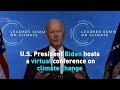 U.S. President Biden hosts a virtual conference on climate change