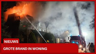 Grote uitslaande brand in woning in Nijmegen; \