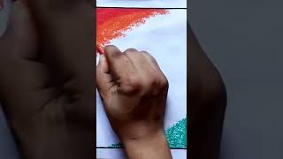 Easy Independence Day Art For Beginners | Republic Day Drawing | Oil Pastel Painting #shorts