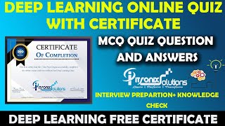 National Level E- Certificate Quiz on Deep Learning |  Online Quiz Competition with Certificate 2021