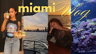 VLOG: Fun weekend trip to Miami ! Yacht party, beachside restaurants + things to do downtown✨