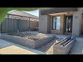 Front yard retaining wall DIY with Adbri Masonry interlocking blocks Versasmooth