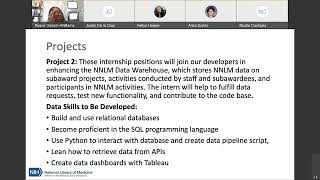 National Center for Data Services Internship Overview (March 24, 2022)