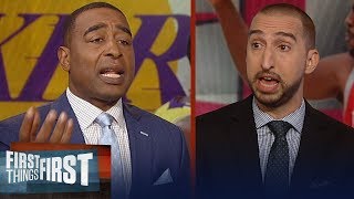 Nick Wright and Cris Carter react to Rockets vs. Lakers brawl | NBA | FIRST THIN