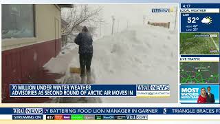 70M under Winter Weather Advisory as 2nd round of Artic Air moves in