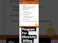 Electricity💡🔌 Billing Program in java #programming #java