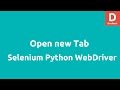 Open new tab in Firefox using Selenium WebDriver