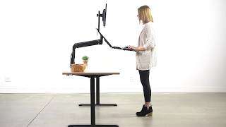 STAND-SIT1DD Monitor sit to stand desk mount by VIVO