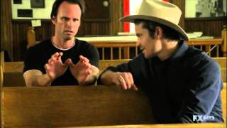 Justified - Boyd lectures Raylan about the Edomites