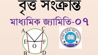 ০৭.বৃত্তের সকল সমান জ্যা কেন্দ্র থেকে সমদূরবর্তী  upopado -2(নজরুল ইসলাম)