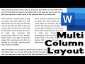 How to Create Multiple Columns and Mixed Column Layouts in Microsoft Word