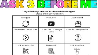 Ask 3 Before Me