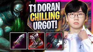 T1 DORAN CHILLING WITH URGOT! - T1 Doran Plays Urgot TOP vs Riven! | Season 2024