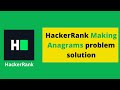 HackerRank Making Anagrams problem solution in Python Programming | Programmingoneonone