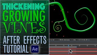 Thickening Growing Vine / Flourish - After Effects Tutorial