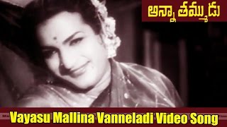 Vayasu Mallina Vanneladi Video Song || Anna Thamudu Movie || NTR || MovieTimeCinema