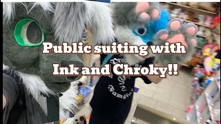 Public “suiting” vlog 😀 #therian#quadrobist#shorts#furry#suit#paws#together#shops#