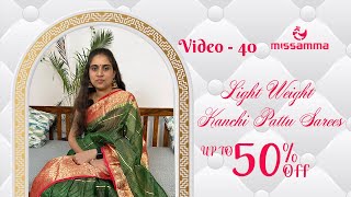 Light weight kanchi pattu sarees | pattu Sale | Up To 50% Off | www.missamma.in | Book Now