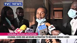 [WATCH] Counsel Gives DSS 48 Hours Ultimatum To Release Sunday Igboho Aides