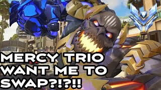 MERCY TRIO WANT ME TO SWAP?!?!! - (ft. deadmanwrld) | Doomfist Gameplay