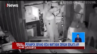 Video Penyerangan Kedai Martabak Oleh Perampok dengan Senjata Api  #iNewsSiang 28/09