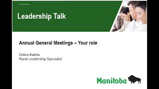 Annual General Meeting - Your Role