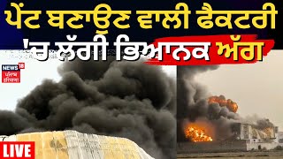 LIVE | Sonipat News| Paint ਬਣਾਉਣ ਵਾਲੀ ਫੈਕਟਰੀ 'ਚ ਲੱਗੀ ਭਿਆਨਕ ਅੱਗ |Fire at Paint Factory |News18 Punjab