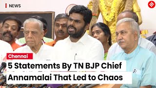 5 Statements Made By TN BJP Chief Annamalai That Led to Chaos At A Press Conference