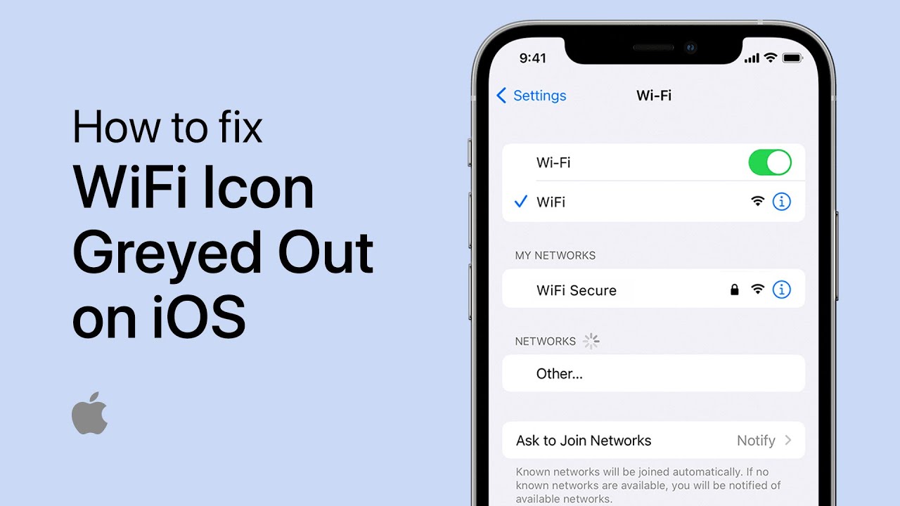 How To Fix WiFi Icon Greyed Out On IPhone - YouTube