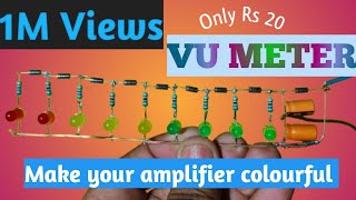 How to make VU Meter without any ic without transistor | Music level indicator | Amplifier VU meter