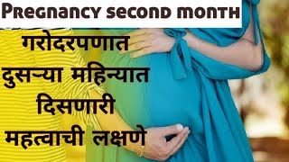 Sign \u0026 Symptoms In Second Month Of Pregnancy In Marathi || गरोदरपणातील दुसऱ्या महिन्यातील लक्षणे