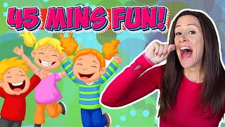 Dancing Learning Songs for Kids, Children and Toddlers.Phonics | 45 Minutes Compilation Patty Shukla